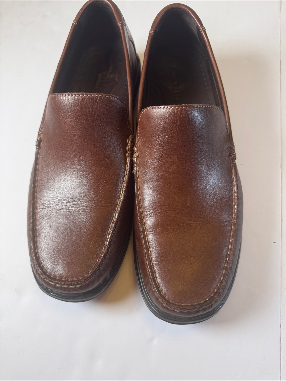 Cole Haan Brown Leather Slip-On Loafers